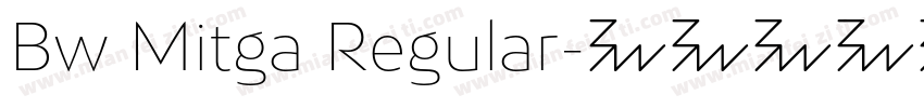 Bw Mitga Regular字体转换